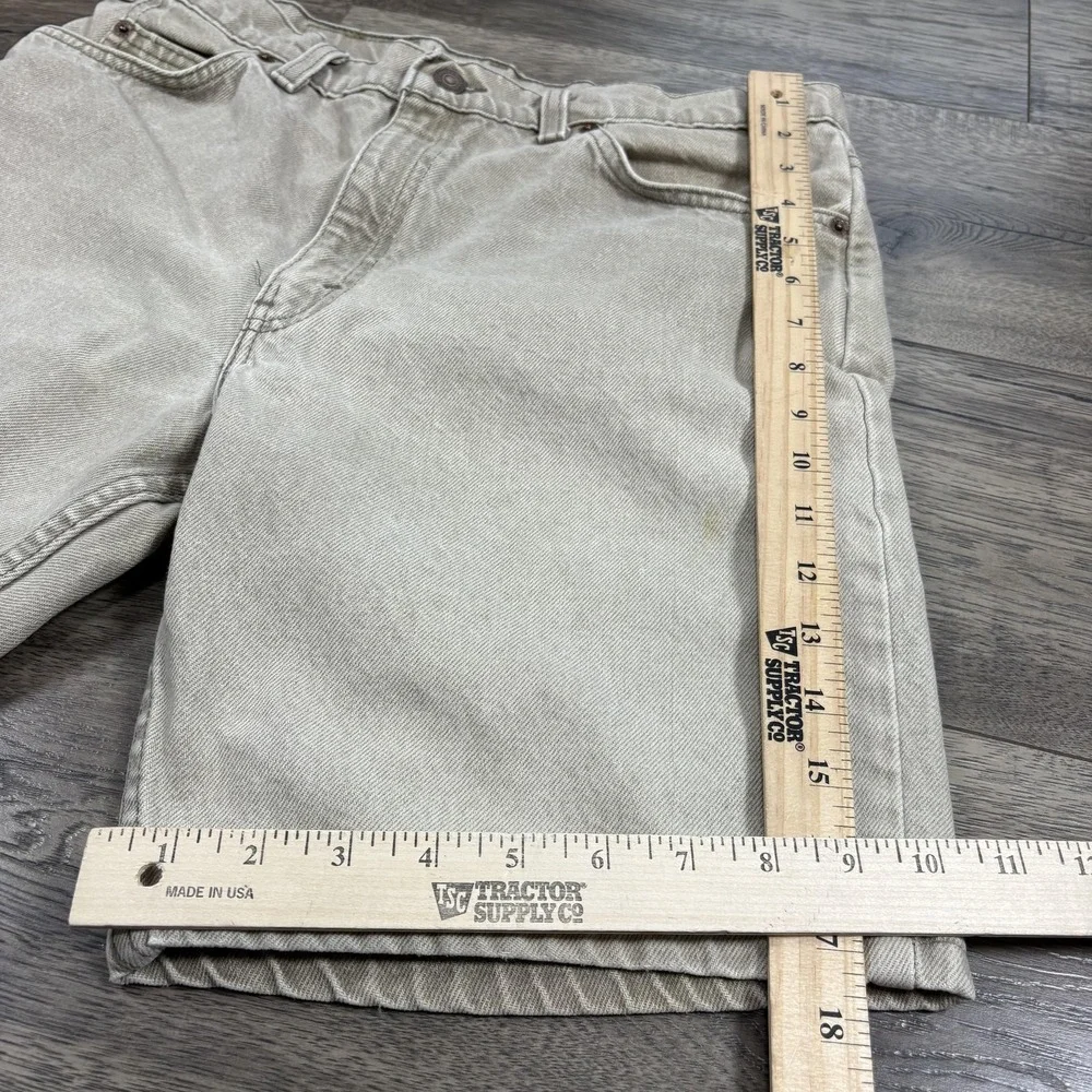 Vintage Levis 550 Shorts Mens‎ 33 Beige Denim Relaxed Fit Orange Tab USA 90s